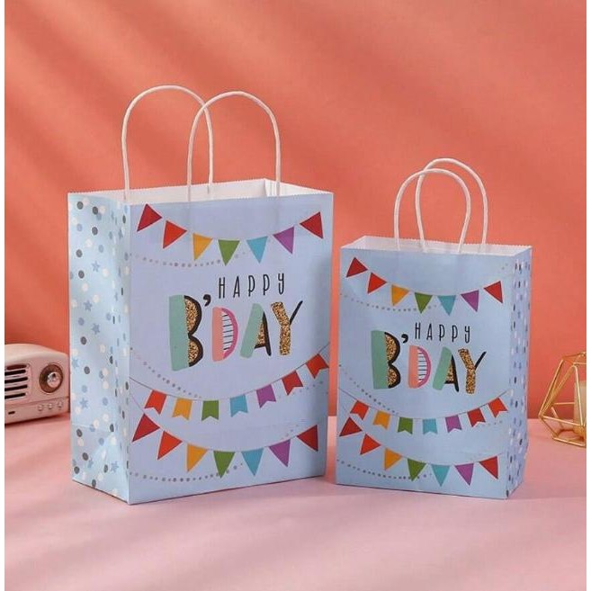 

Paper Bag Paperbag Ulang Tahun Cute Tas Kertas HAPPY BIRTHDAY 03 Hampers Lucu Craftycharm