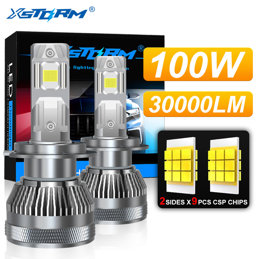 XSTORM H4 LED Headlight Canbus H7 LED Light Bulbs H1 H11 9005 9006 Car Turbo Lamp 100W 30000LM Headl