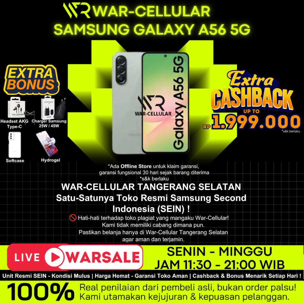 SEIN | SAMSUNG GALAXY A56 5G 8/256GB & 12/256GB SECOND RESMI INDONESIA | BUKAN HP INTER