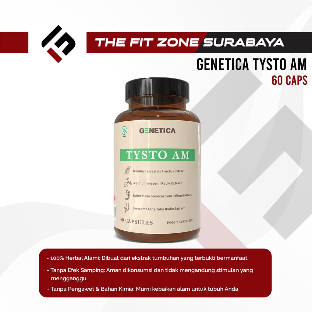 Genetica Tysto AM 60 Kapsul Suplemen Herbal Testosteron Booster