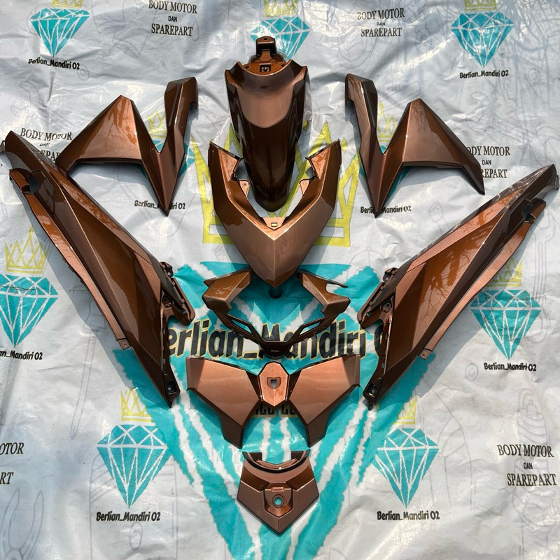 COVER FULL BODY HALUS HONDA VARIO 125/150 LED OLD 2015-2017 WARNA COSTUME BROWN