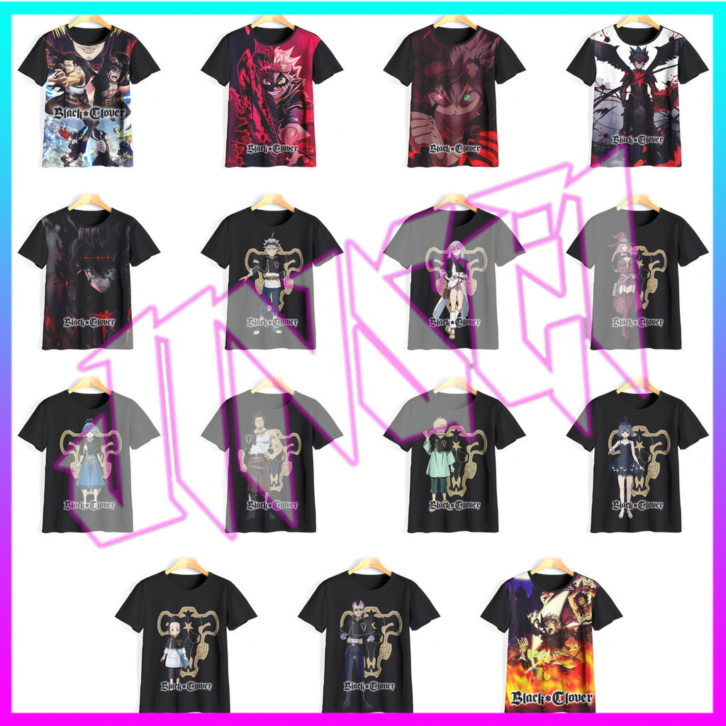 Kaos Black Clover 3D Keren Kaos Anime Black Clover Baju Asta Black Clover Murah Untuk Anak Umur 1-12