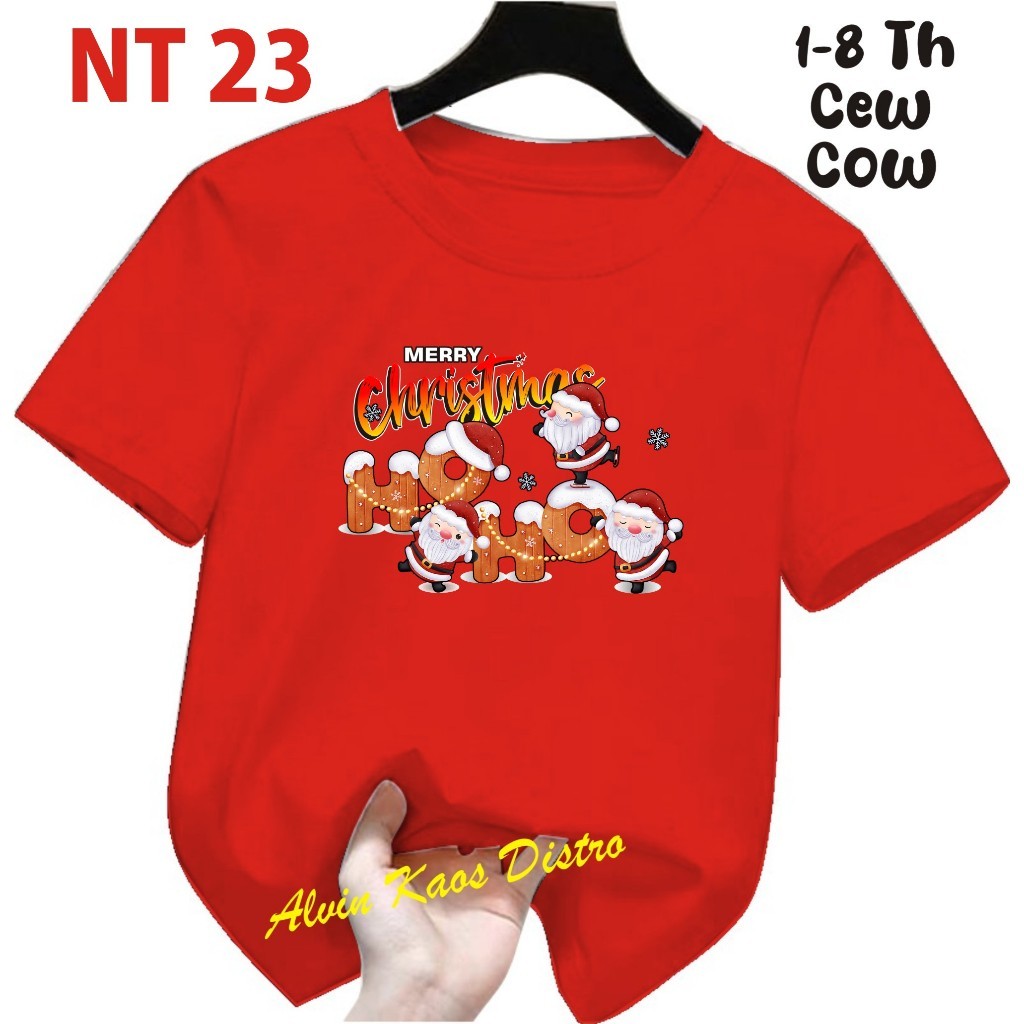 Ind Promo Kaos Natal NT 23 Anak Anak  Murah Jual kaos natal Harga  &  2025 Kaos Anak Anak Natal  Kao