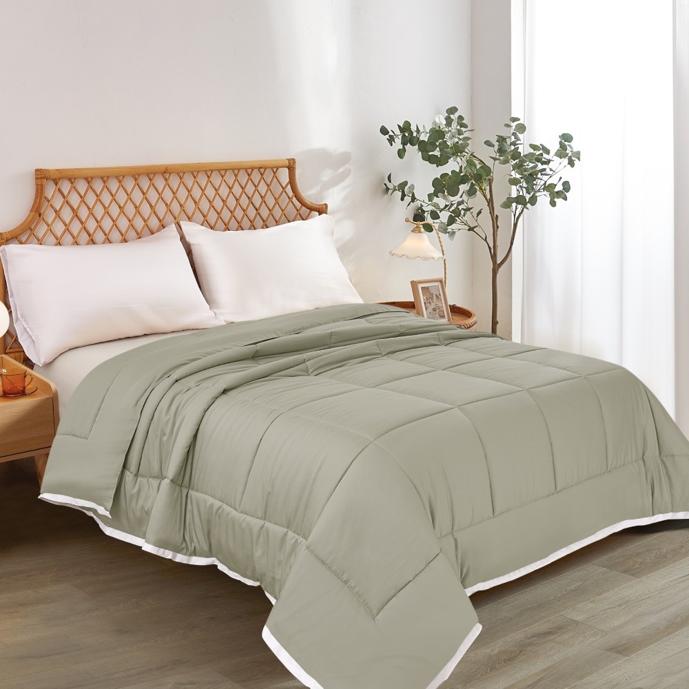 Informa Bed Cover Bambu Abu Sage King Queen Single 260X230 240X210 160X210 Selimut Tebal Bedcover Se