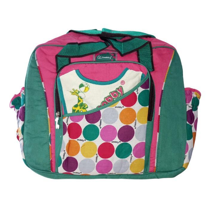Snobby Tas Bayi Besar 3 Saku Free Slaber Marbles TPT 1071 - Pink