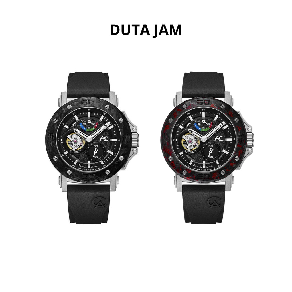 JAM TANGAN PRIA ALEXANDRE CHRISTIE AC9205 AC 9205 MPR AUTOMATIC RUBBER STRAP