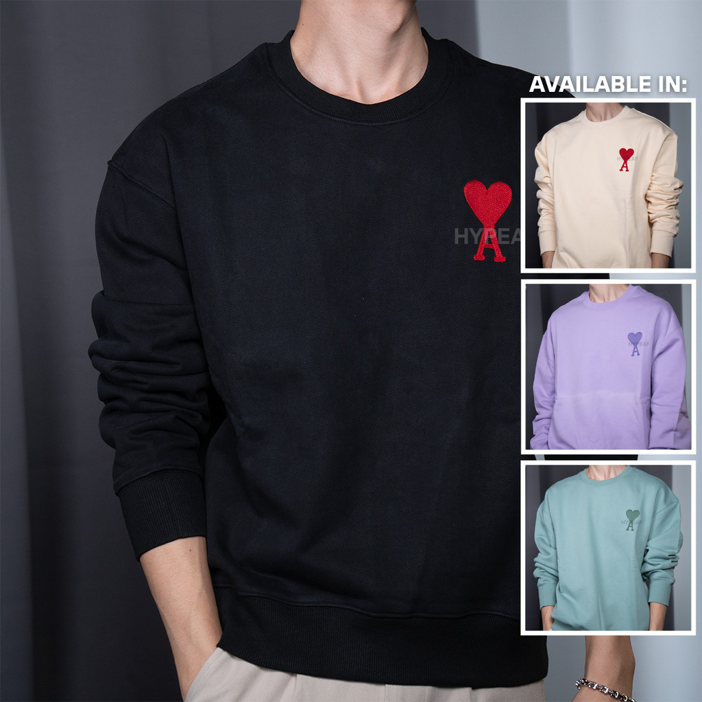 AMI Alexandre Mattiussi Ami De Coeur Tonal Sweatshirt Authentic / Sweter AMI Original