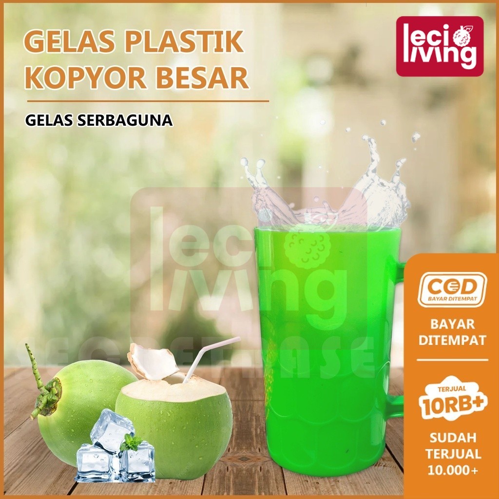 GELAS KOPYOR - Mug Cangkir Gelas / Gelas Plastik / Gelas Kopi Teh Murah
