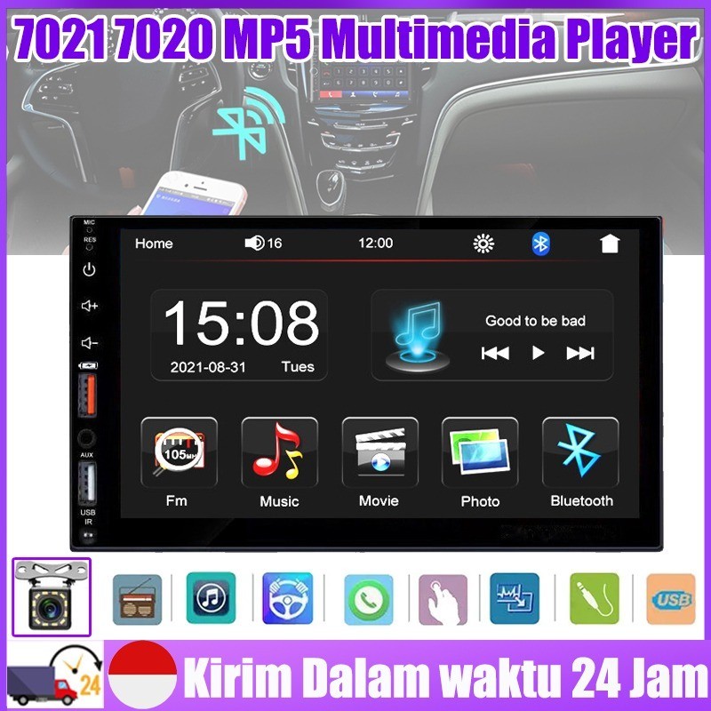 Gaga Autogear [Ready ya,COD] 7 Inch Double Din Head Unit MP5 Player Touch Screen Bluetooth 7021 7020