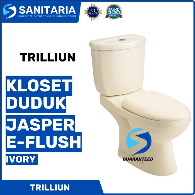 Kloset Duduk Jasper E-Flush Ivory Trilliun