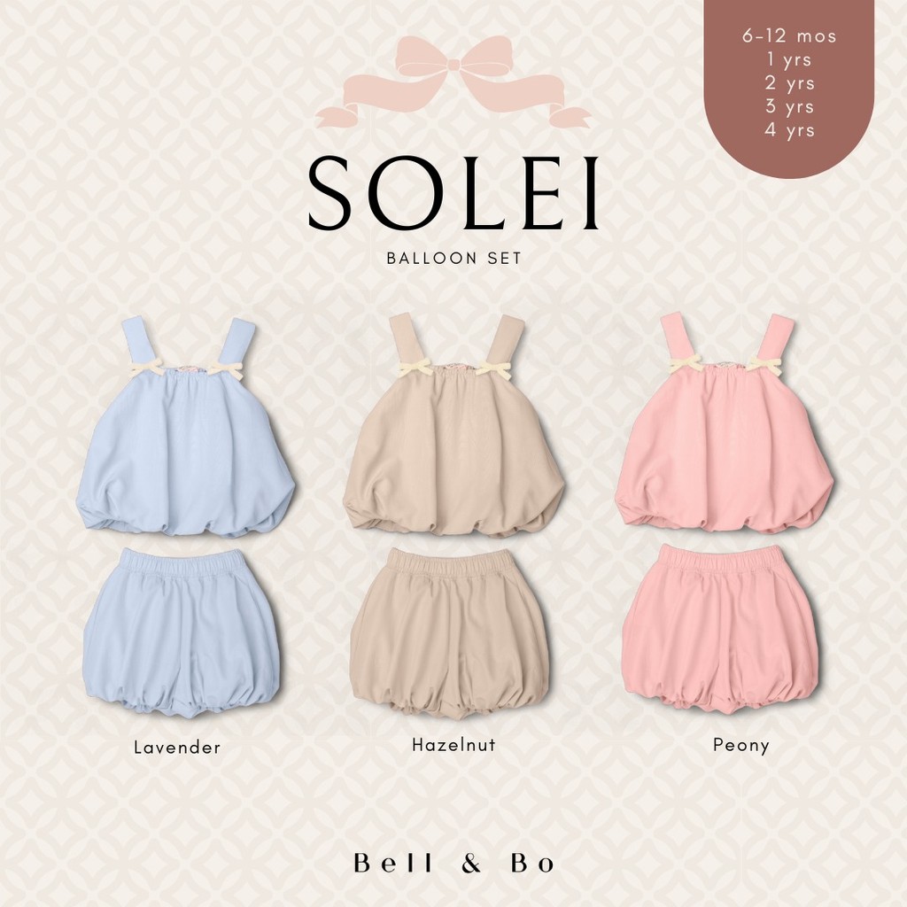 BELL & BO SOLEI SET | SETELAN BELL & BO ANAK PEREMPUAN