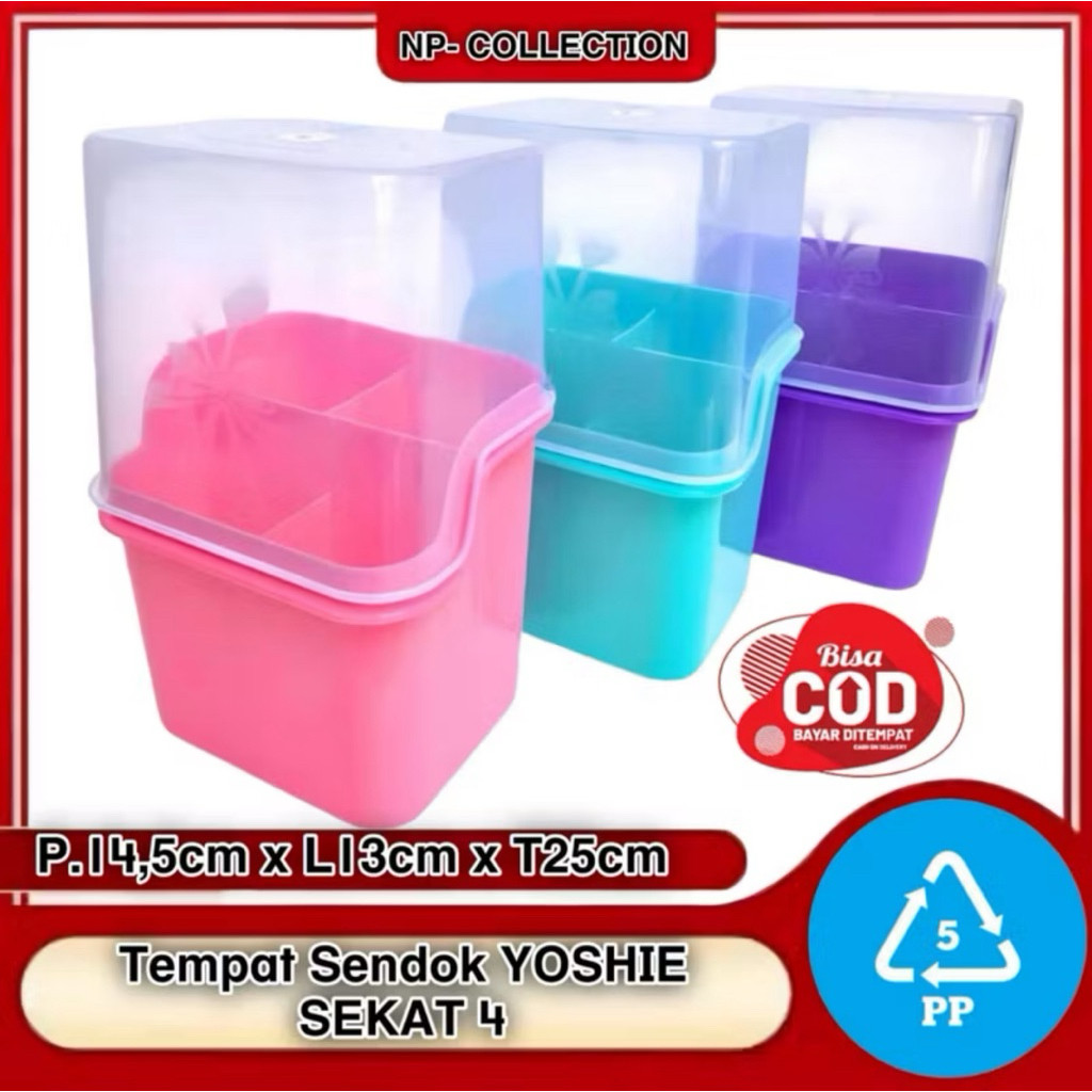 2 PCS Tempat Sendok + Tutup Yoshie NP Besar