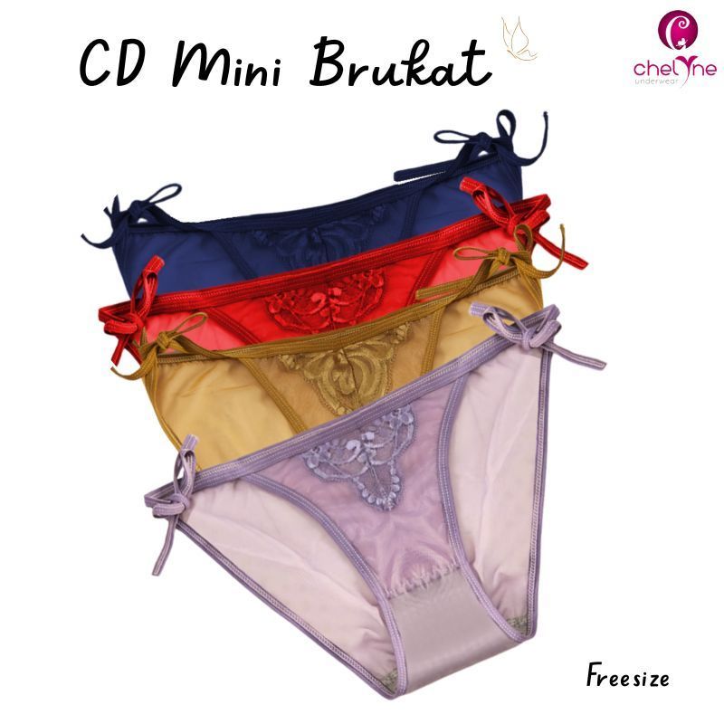 CD Mini Wanita V6931 Lace Ikat Samping Bahan Full Lace Brukat Sexy