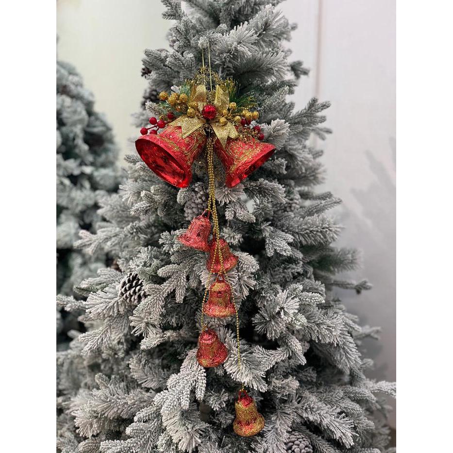 Gantungan Bell Natal Premium Putih Merah Gold Dekorasi Aksesoris Ornament Hiasan Pohon Gantungan Pin