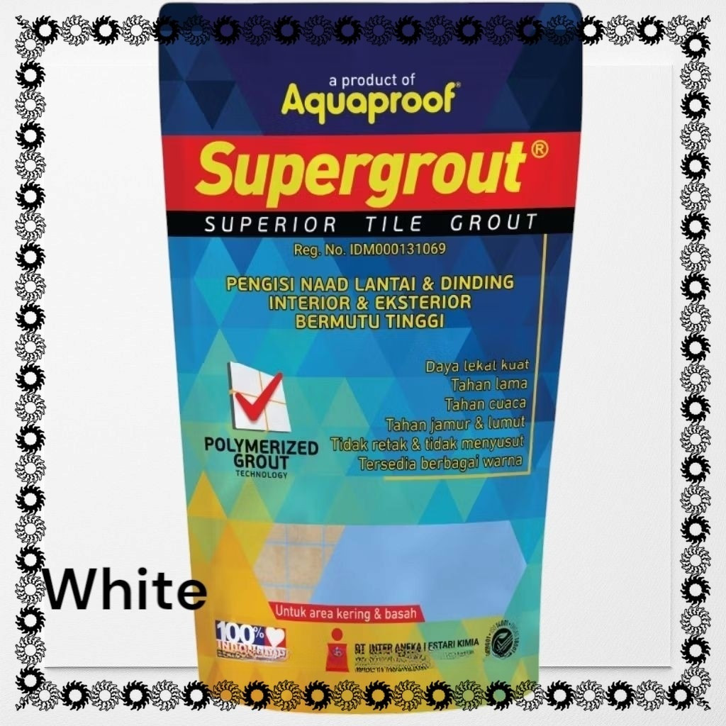 nat keramik supergrout Aquaproof putih 1kg