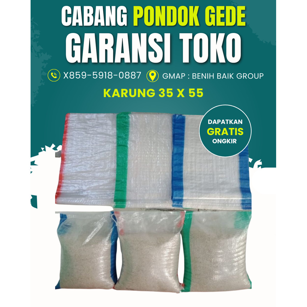 Karung 35x55 Cm Bening 10kg PREMIUM Karung Plastik 10 Kg Uk. 35 Cm Karung 35 x 53cm