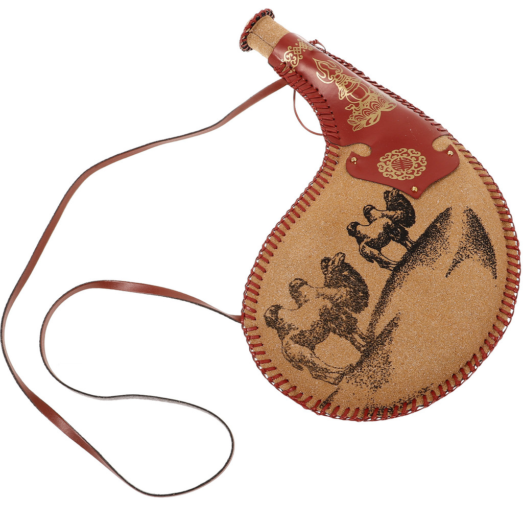 Bag Bottle Bags Canteen Beverage Pouch Medieval Waist Drinks Pouches for Festivals Bladder with Stra