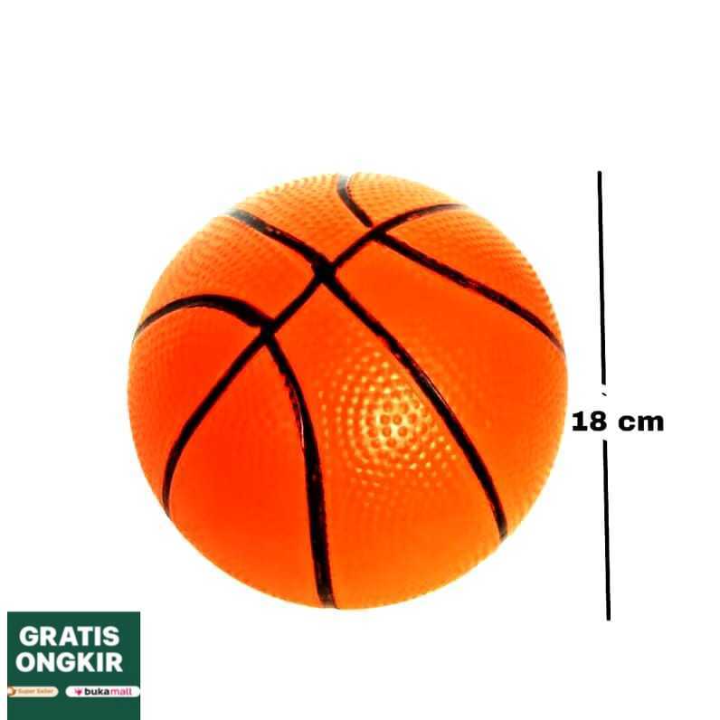 Mainan Anak Murah Bola Karet Soccer 5016 / Bola Basket Sintetis / Bola Karet Semangka / Bola Karet Bunyi