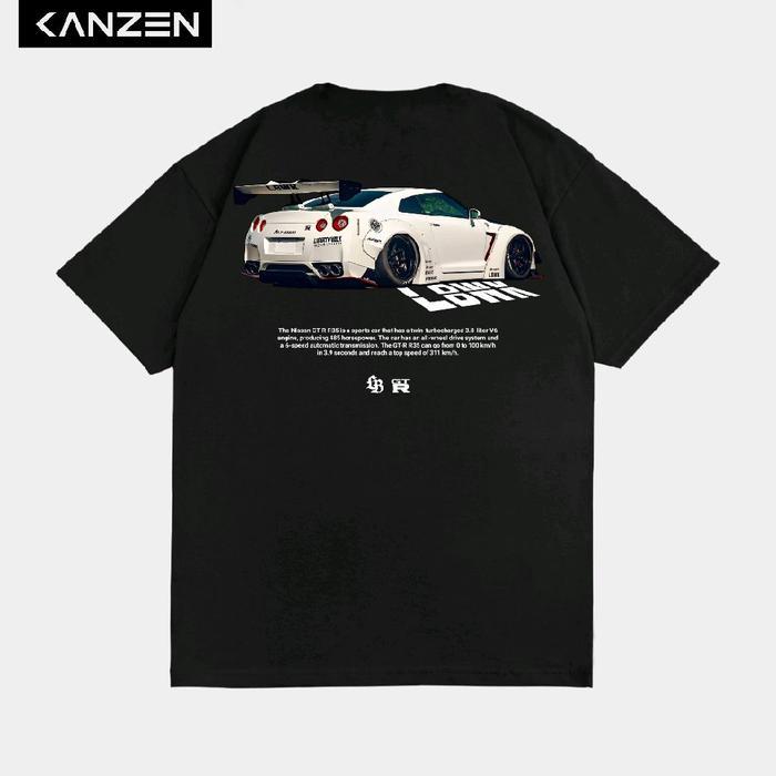 (COD) Kanzen T-shirt NISSAN GTR R35 - HITAM, M