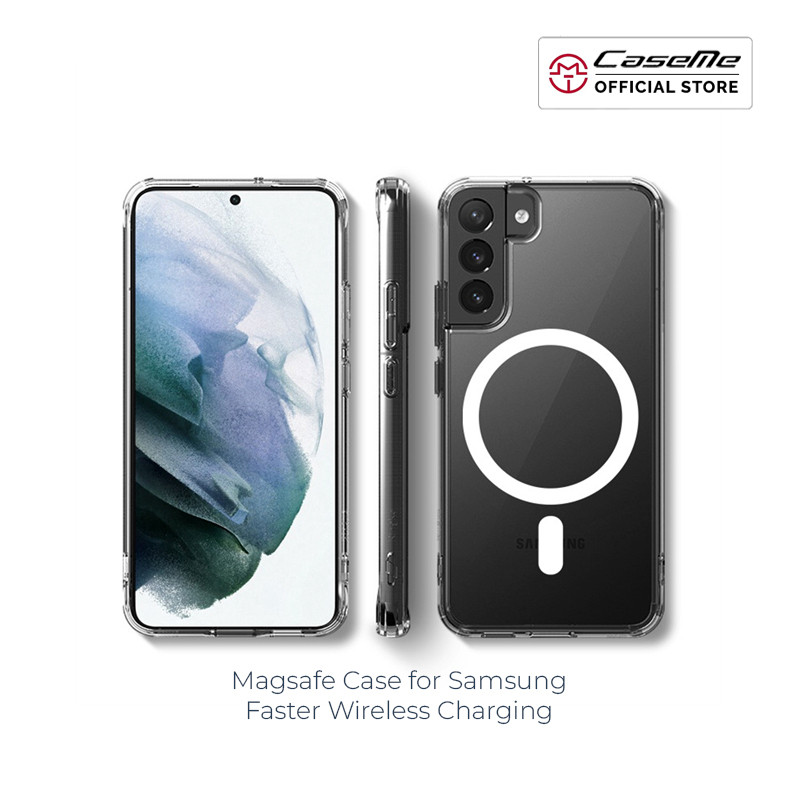 CASEME Casing MAGSAFE Samsung S22 S22 PLUS S22 ULTRA Magnetic Wireless Charging Case Anti Menguning