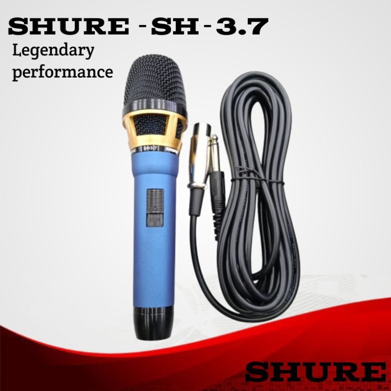 SHURE SH-3.7 microfhone Mic shure kabel mic kabel