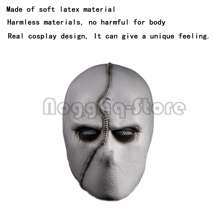 With LED Light Up Cosplay Moon Movie Role Knight Style Funny Halloween Mask Full Face Carnival Party