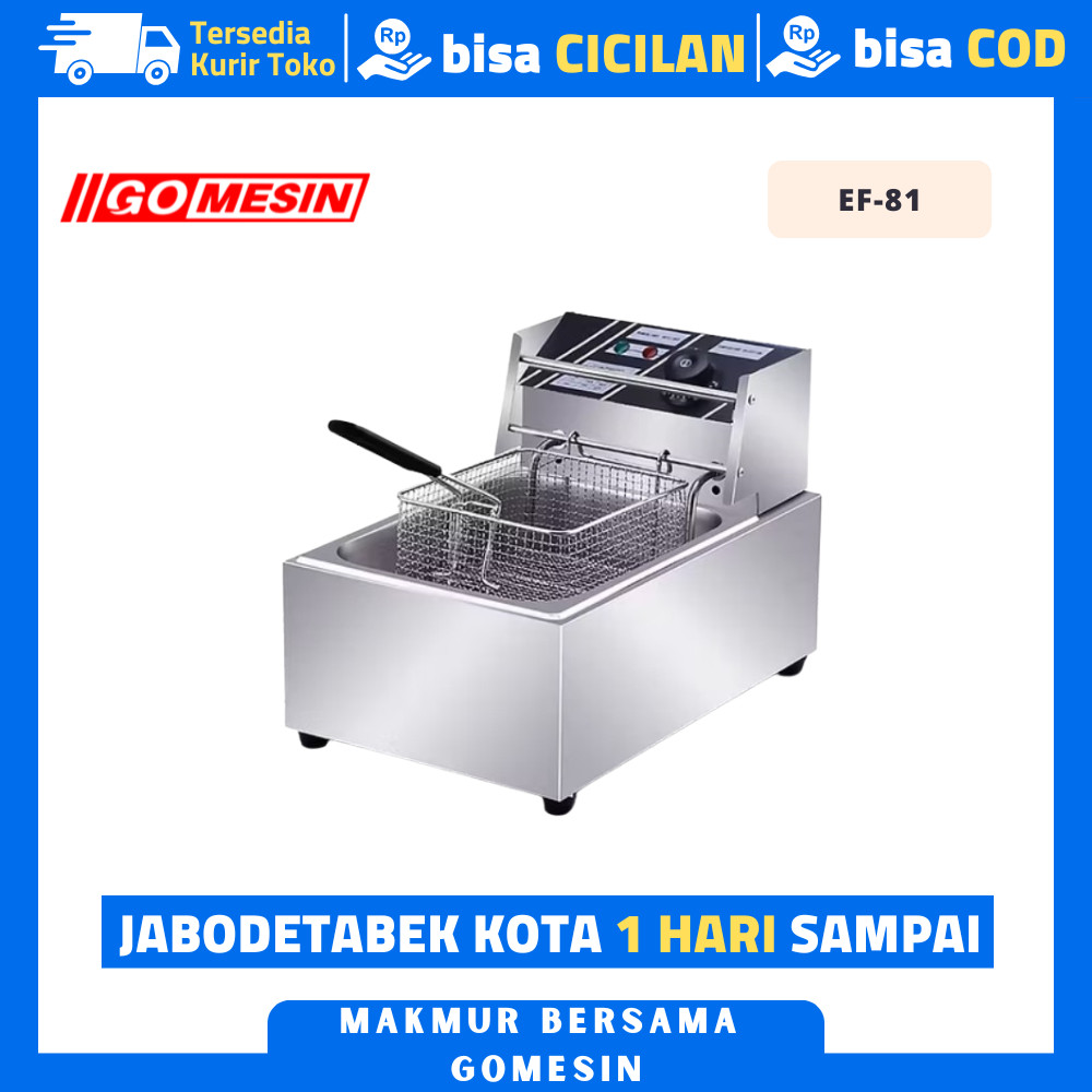 Deep Fryer Listrik Gomesin EF-81 Electric Deep Fryer 1 Tank Garansi Resmi