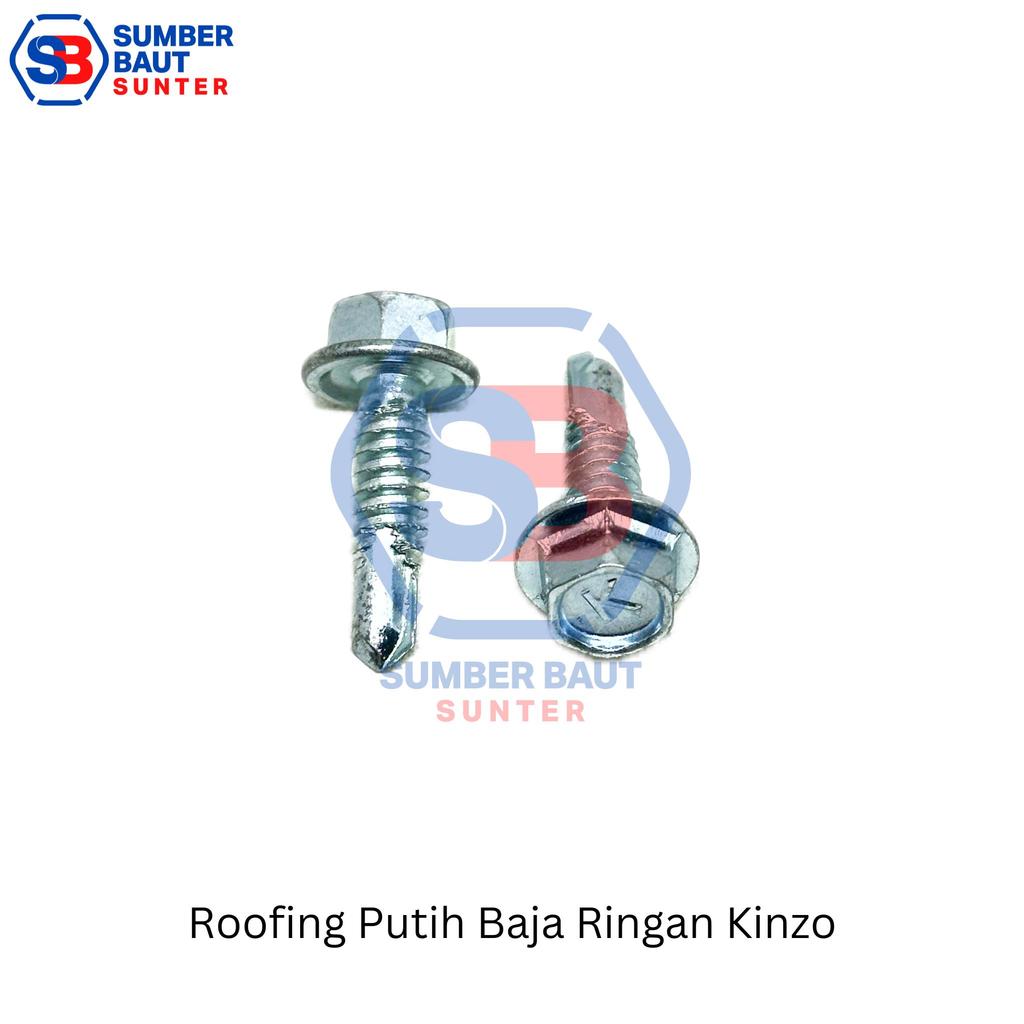 Skrup Baja Ringan 12x20 Roofing Putih Kinzo