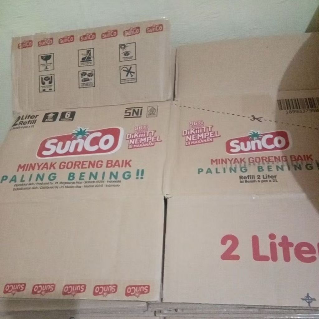 Jual Kardus Bekas Minyak Sunco 2Liter