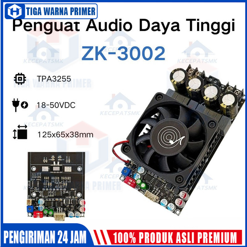 [ZK-3002] TPA3255 Amplifier Class D Stereo BTL Bridge Hifi HD Sound High Power Amplifier 600W Origin
