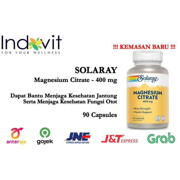 Solaray Magnesium Citrate 400 mg 90cap Magnesium Citrate ORI USA