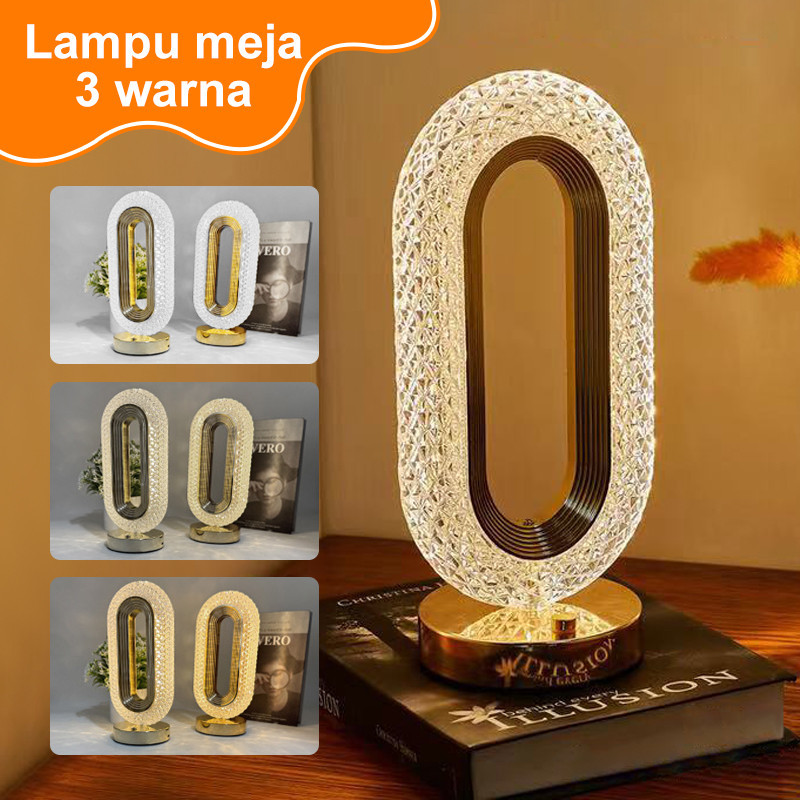 Lampu Meja Aesthetic 3 Warna Lampu Tidur Meja Lampu Malam Lampu Baca Lampu Meja Aesthetic Korea
