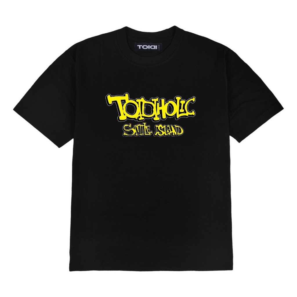 TOIDIHOLIC-SMILE ISLAND-TSHIRT BLACK