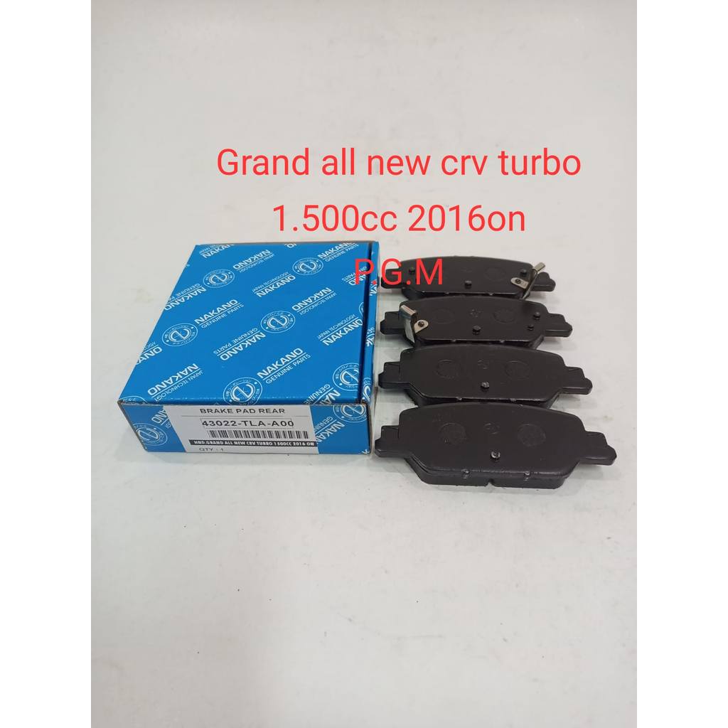 Brake pad rear kampas rem belakang Grand all new CRV turbo 1500cc  43022-TLA-A00