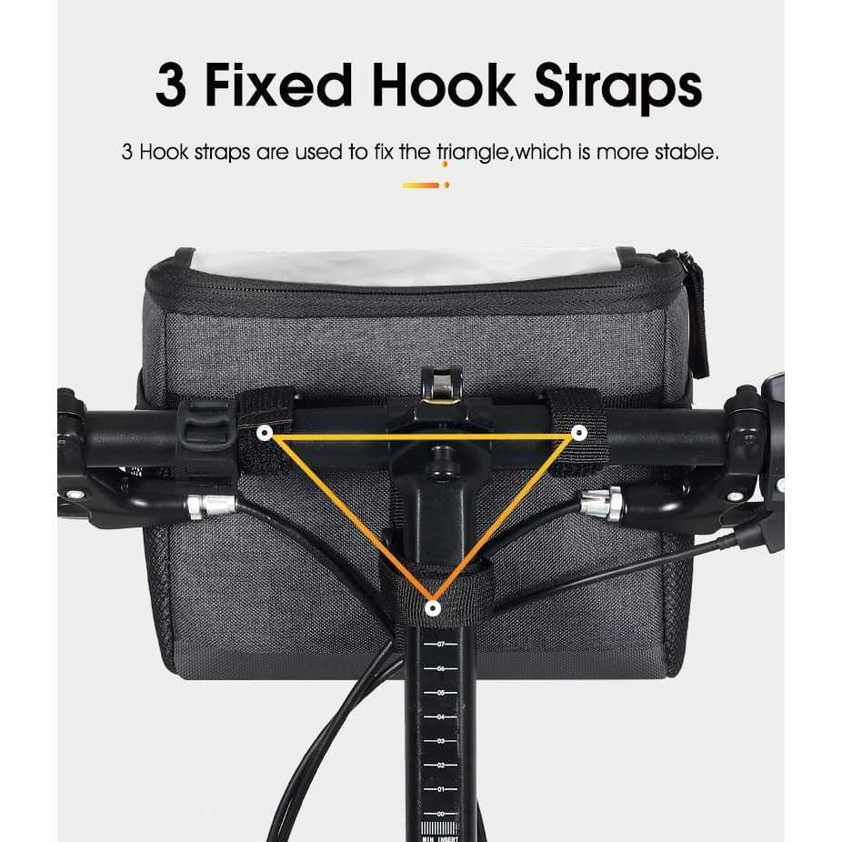 West Biking Tas Depan Sepeda 4.5L Handlebar Stang Front Bag Thermal Insulated Tahan Air Waterproof u