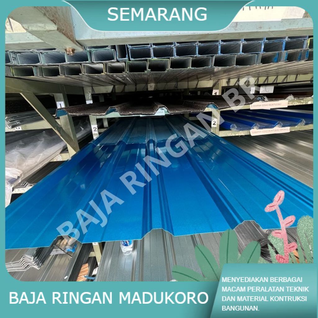 ATAP GALVALUME SPANDECK WARNA BIRU RESIN