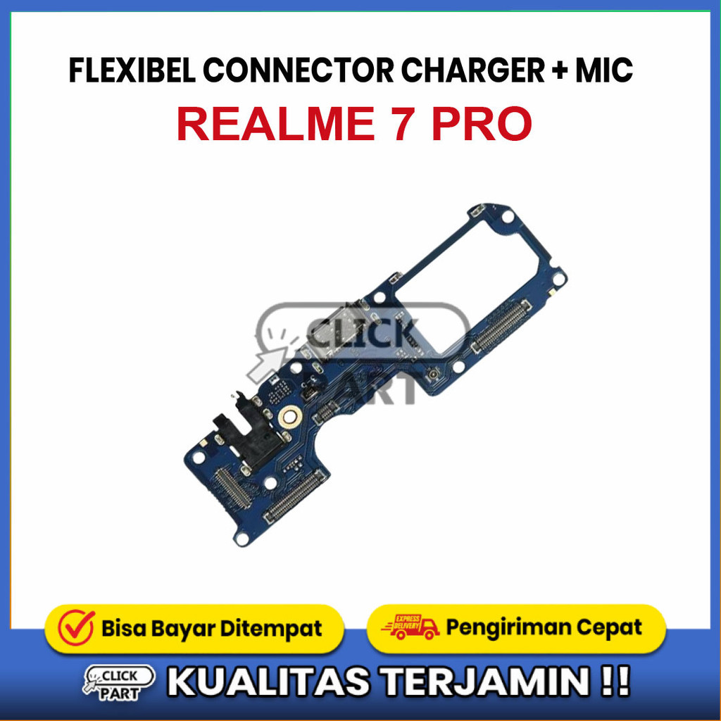FLEXIBEL CONNECTOR CHARGER REALME 7 PRO CONNECTOR HANDSFREE + MIC ORI