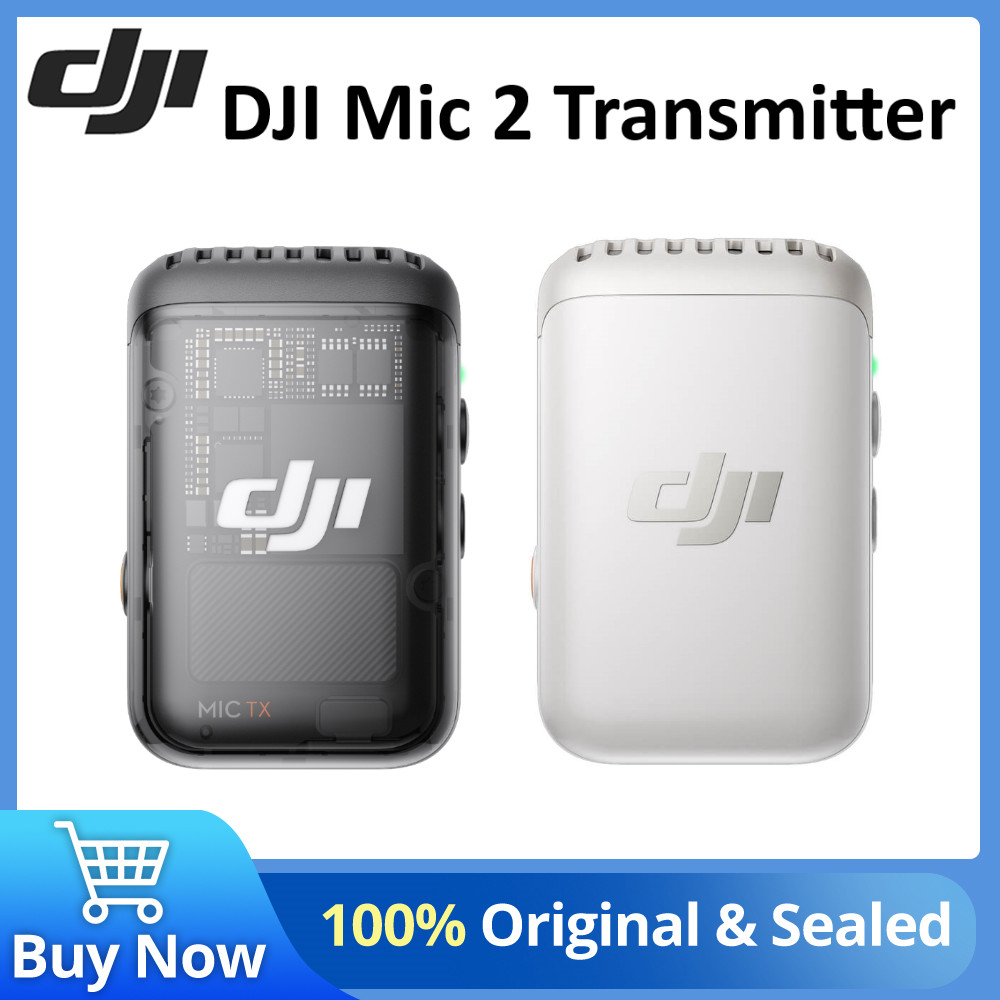 DJI Mic 2  Wireless Microphone DJI Mic 2 Transmitter Shadow Black DJI Mic 2 Transmitter Pearl White