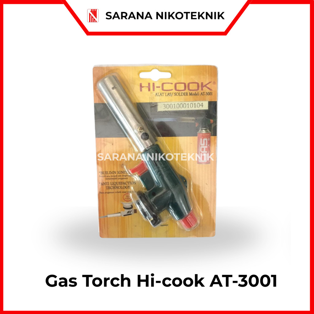 Gas Torch Hi-cook AT-3001, Kepala Gas, Torch Hi cook, Flame gas - merk hi cook