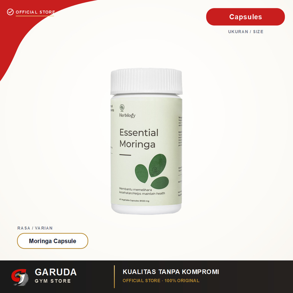 Herbilogy Essential Moringa 550mg - 45 Capsules