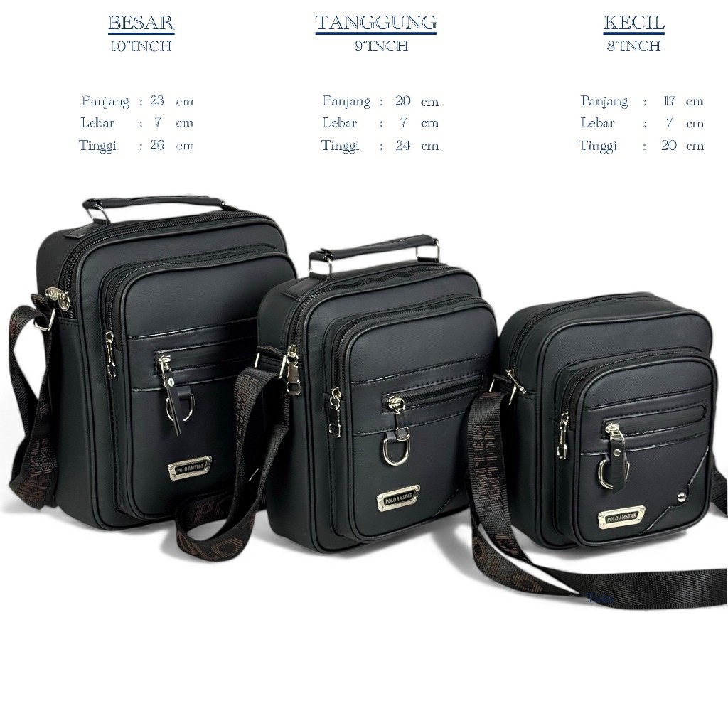 AURESTORE Tas Selempang Pria Wanita Waterproof Polo Amstar Slingbag Tas Pria POLO AMSTAR