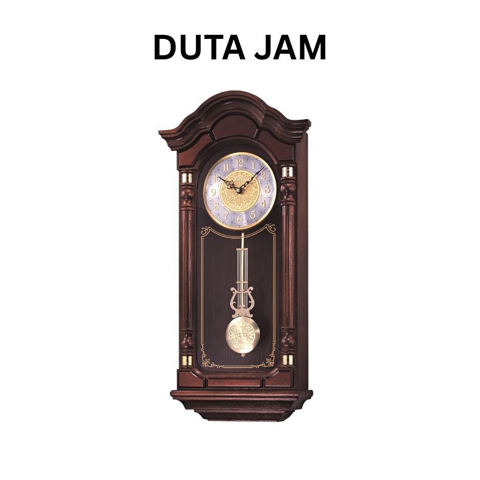 JAM DINDING SEIKO QXH004B QXH 004B MELODY GOLD SILVER DIAL BROWN CASE