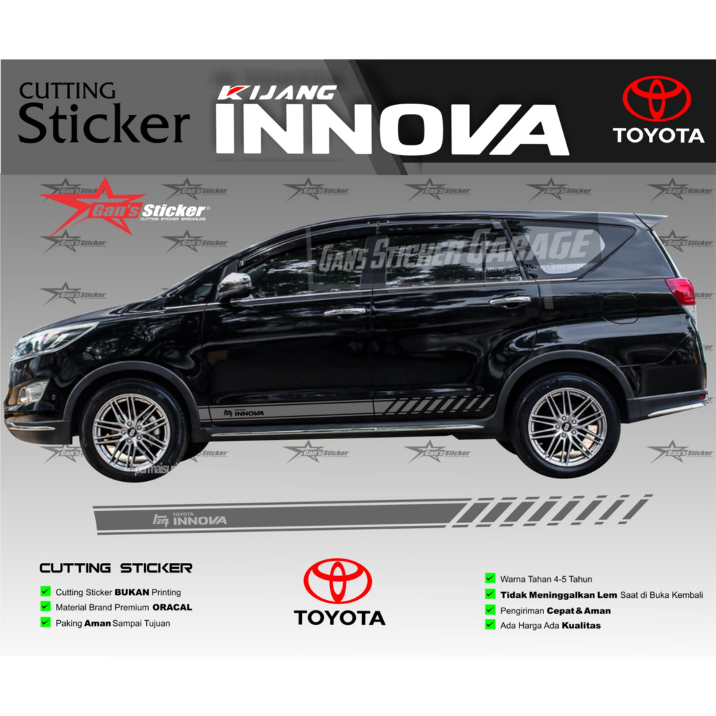 QS kijang Innova reborn Cutting Sticker Aksesoris Kijang Innova Venturer
