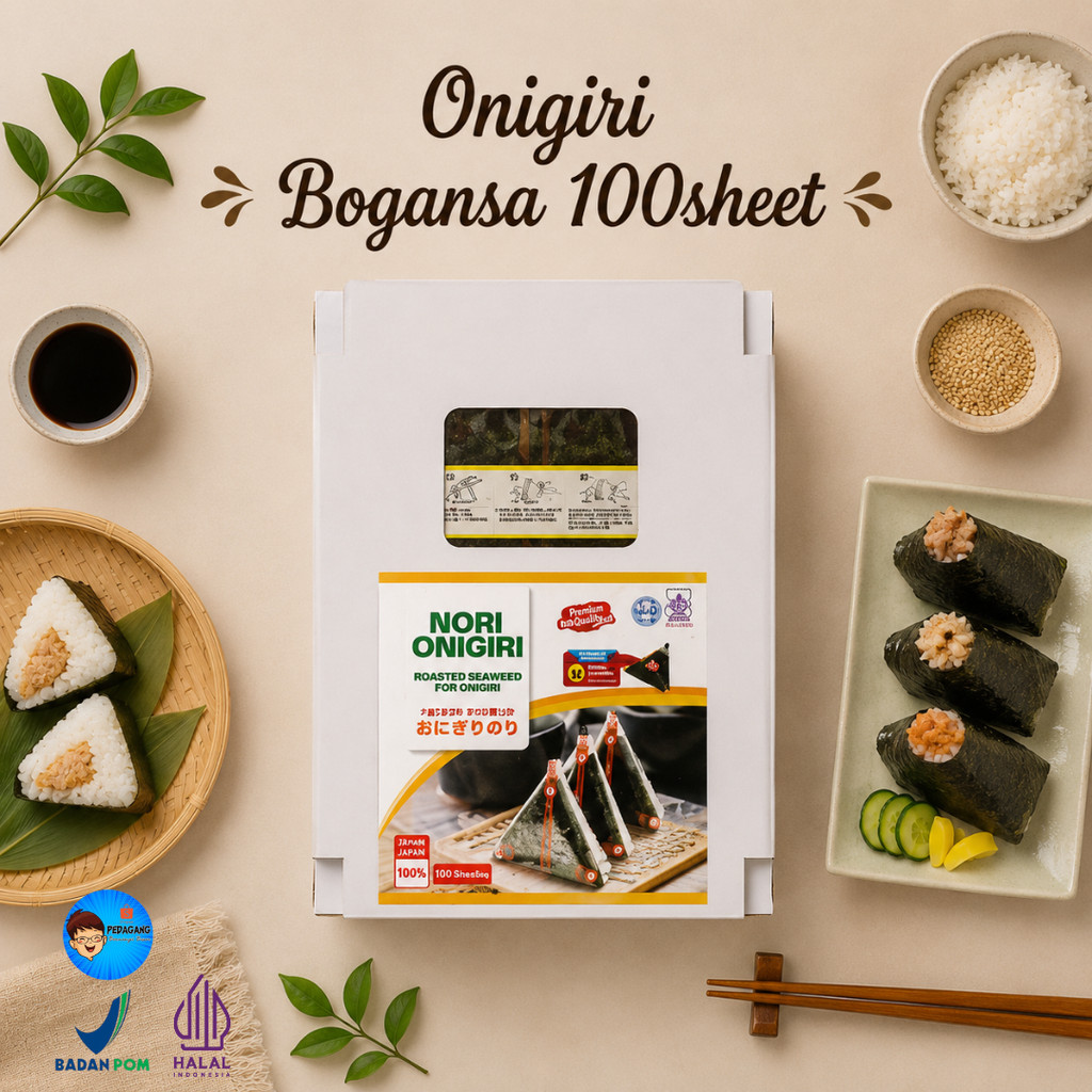 Onigiri Bogansa 100sheet/ Onigiri halal/ Onigiri/ Nori