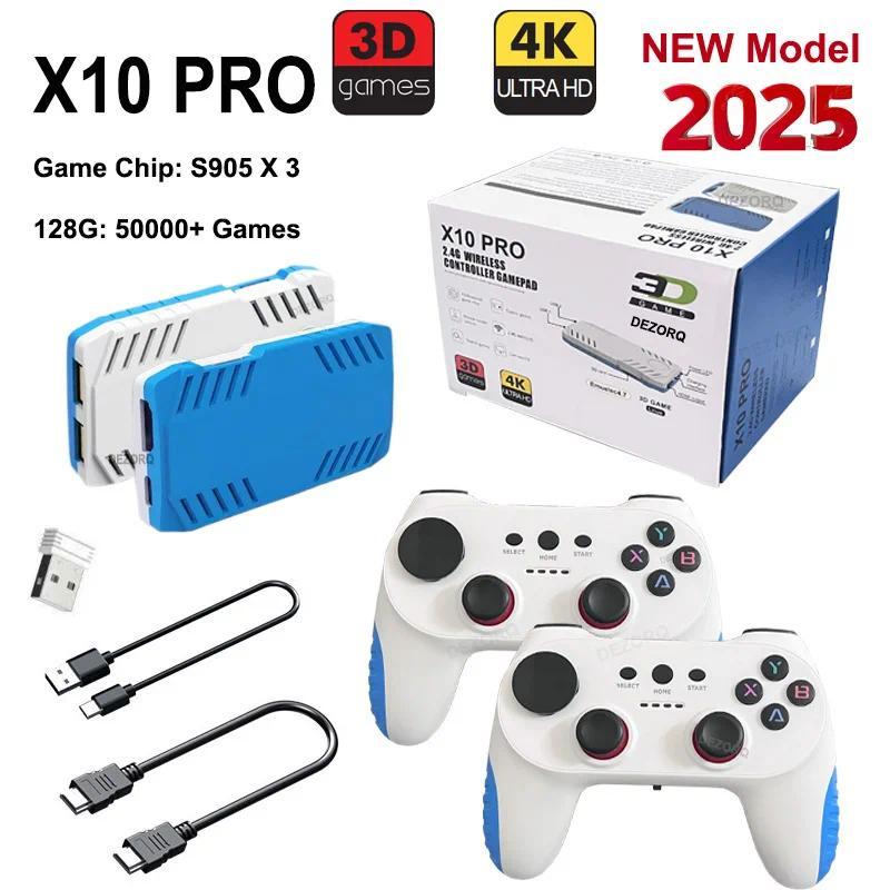128G X10 PRO GameStick Konsol Game Video TV 4K HD, Game 3D, 40+ Simulator, S905 X3 Game Retro, Kontr