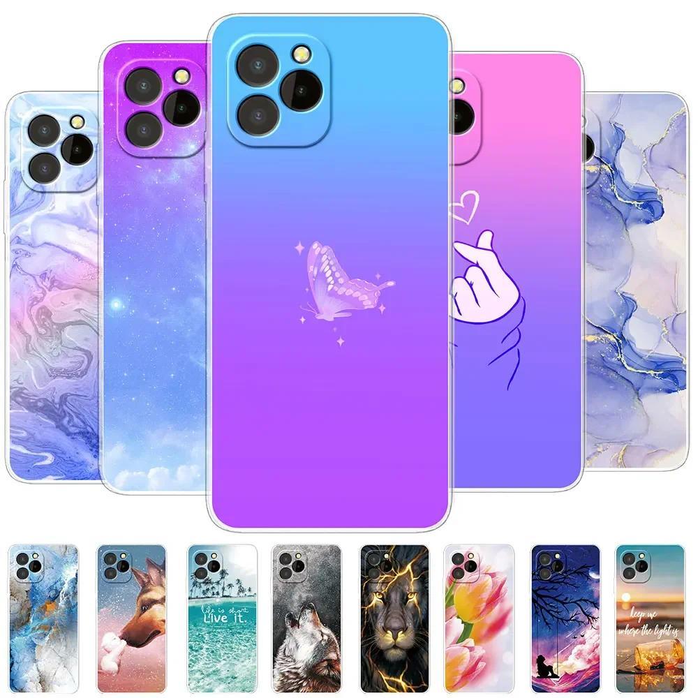 For Oukitel C21 Pro Case For Oukitel C21Pro Flower Cartoon Phone Covers TPU Silicone Soft Coque For 