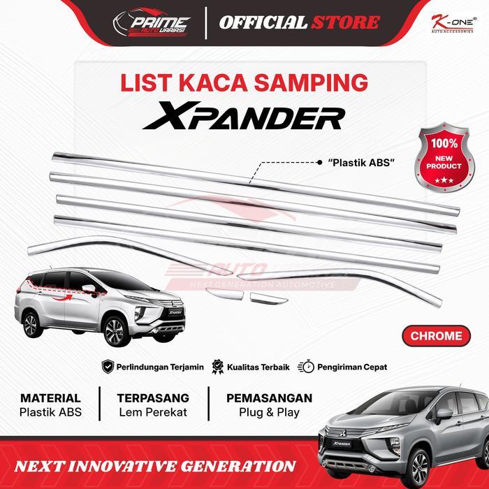 List Chrome Side WIndow Xpander - Lis Kaca Samping Chrome Xpander Cross 8Pcs