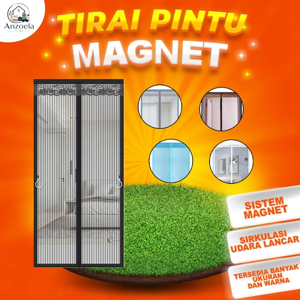 Tirai Pintu Model Magnet Anti Nyamuk Ukuran Besar