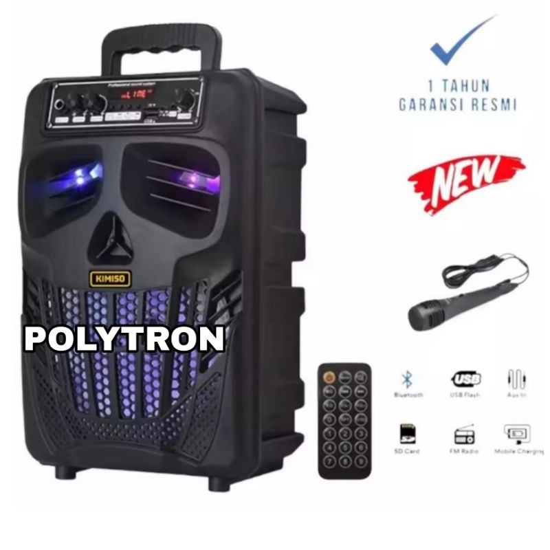 SPEAKER BLUETOOTH MP3 7801 SALON BLUETOOTH KIMISO / POLYTRON SALON KARAOKE BLUETOOTH FRE MIC KARAOKE