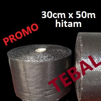 Bubble Wrap Hitam 30CMX50M Hemat Bubblewrap